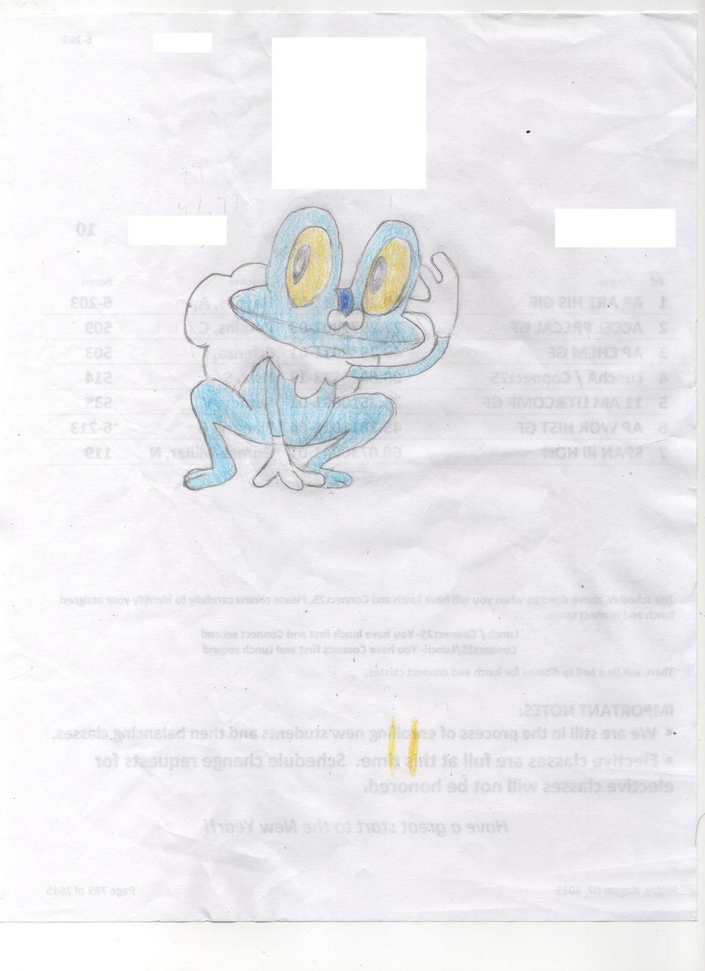 Froakie Colorized Sketch