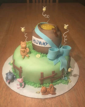 Winnie the Pooh Baby Shower Cake