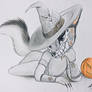 Furry art on the topic of Halloween)