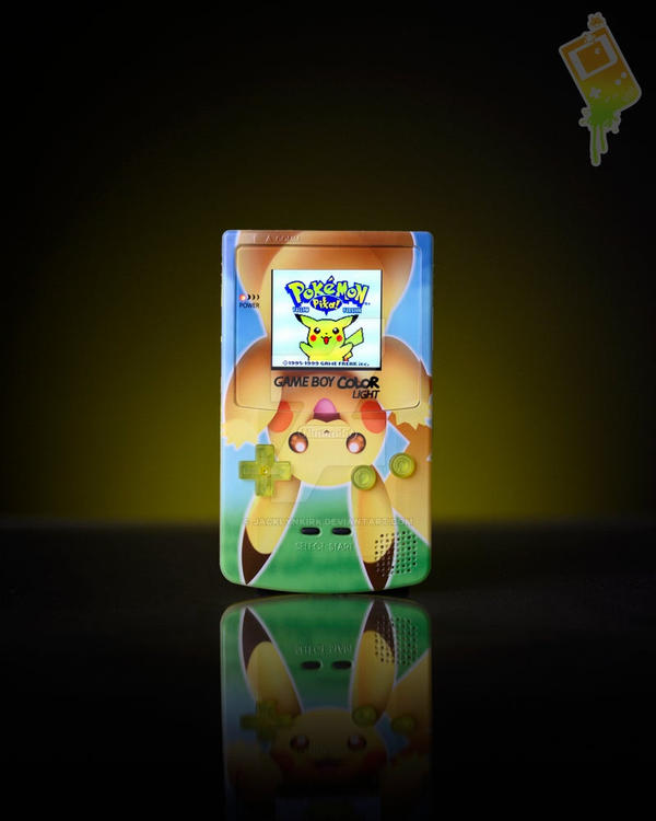 Pikachu Gameboy Color Rear Sticker Custom Pikachu Gameboy Color 2 by JacklynKirk on DeviantArt