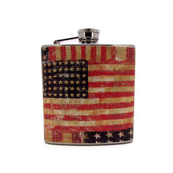 American Flag Flask 6 or 8 oz Patriotic