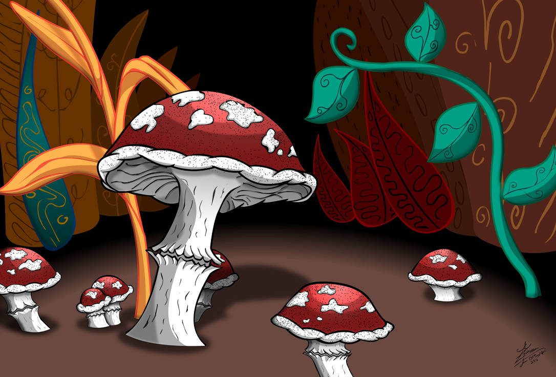 Alice in Wonderland mushroom by onteanqui on DeviantArt