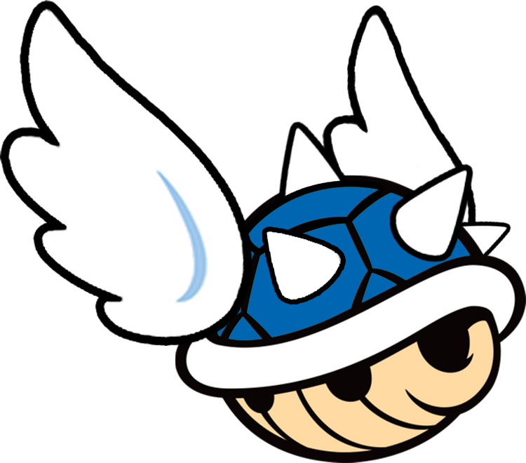 Mario Kart: Winged Blue Spiny Shell 2D by HammerBro101 on DeviantArt