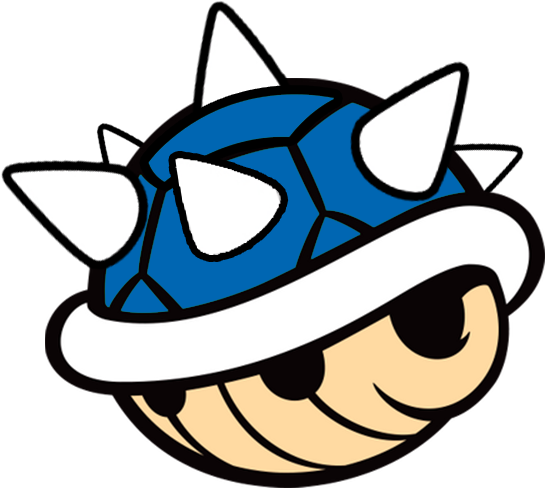 Mario Kart: Wingless Blue Spiny Shell 2D by HammerBro101 on DeviantArt