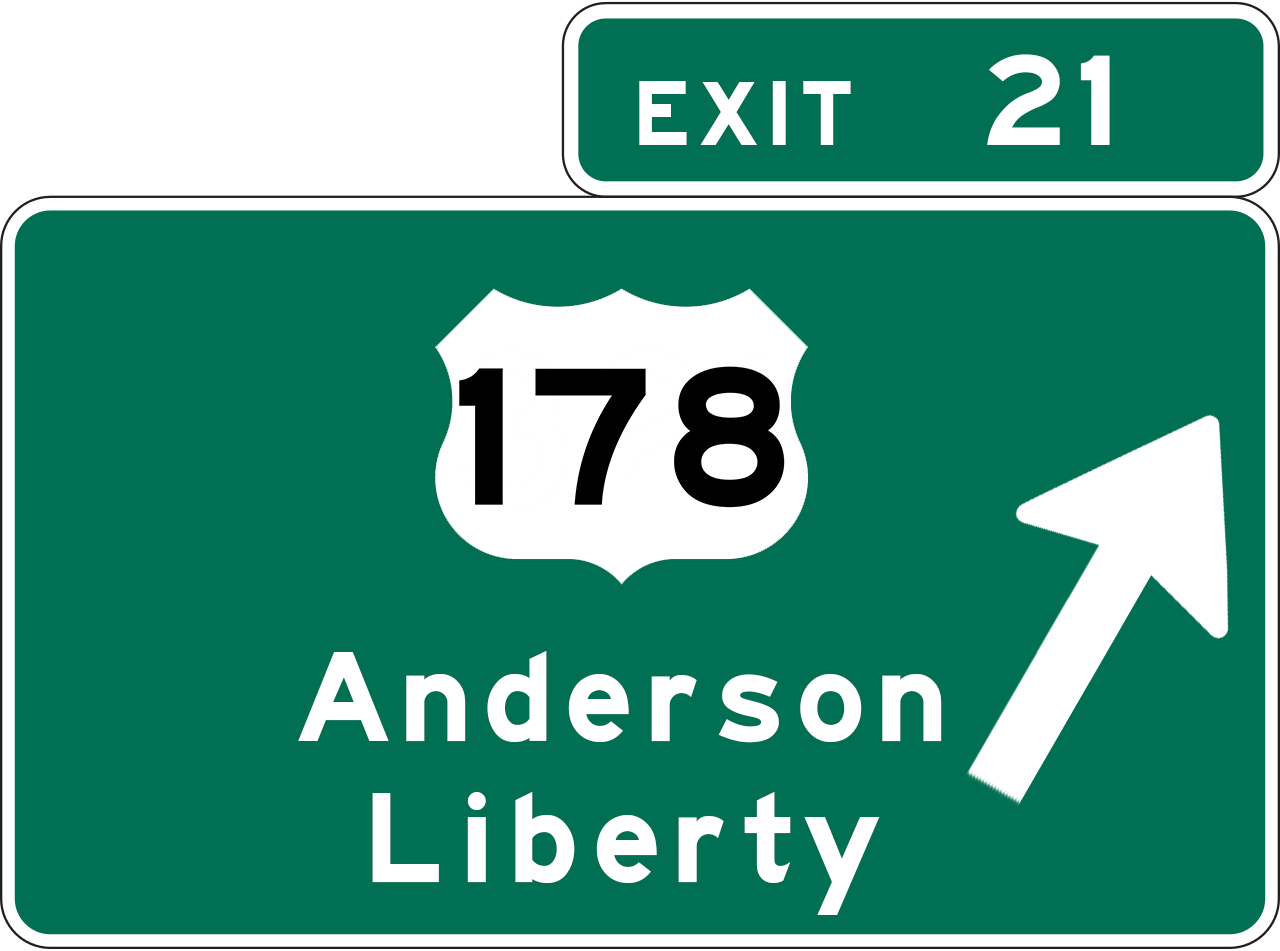 Exit 21 Northbound Sign - SC Interstate 85 by HammerBro101 Exit 21 Northbound Sign - SC Interstate 85 by HammerBro101