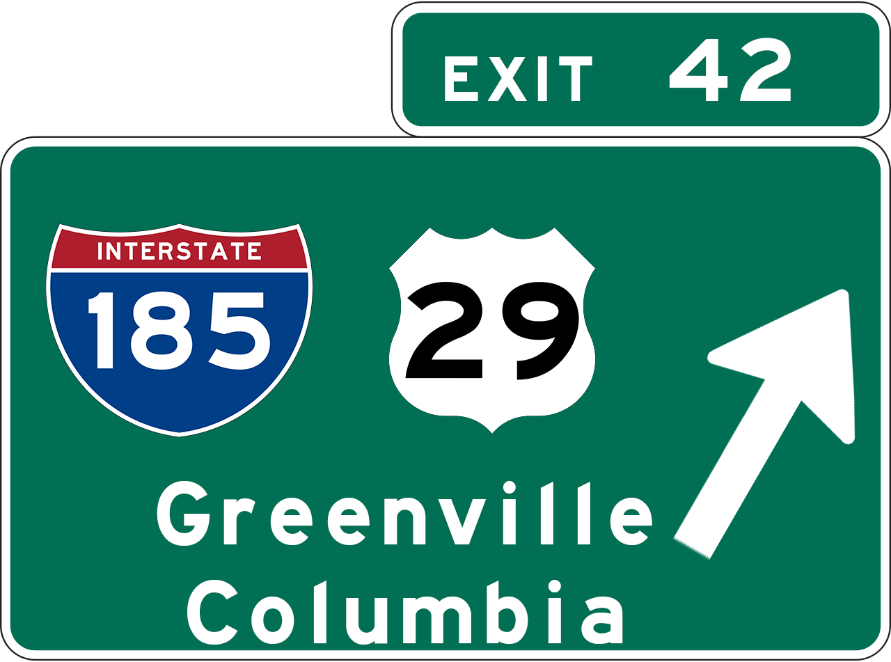 Exit 42 Sign - SC Interstate 85 by HammerBro101 on DeviantArt