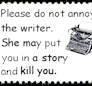 Stamp - Don't Annoy the Writer