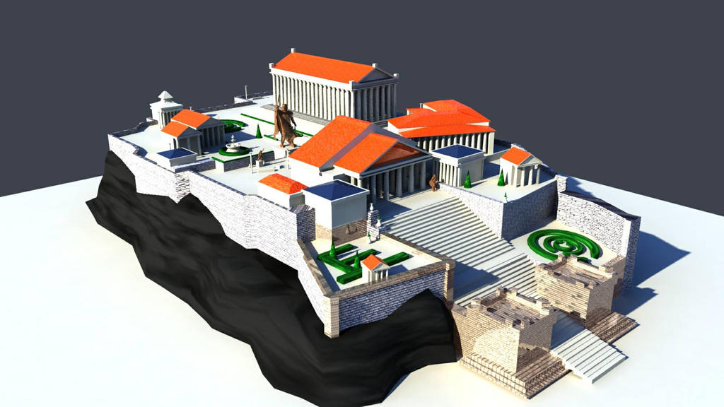 3D model : The Acropolis of Athens by CuBiX999 on DeviantArt
