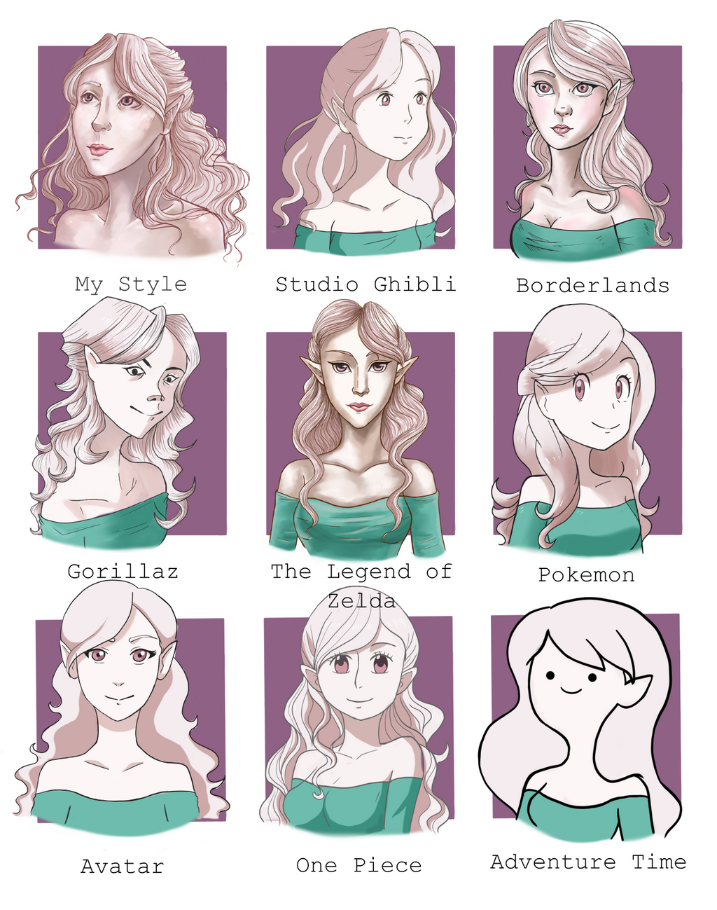 Different Art Style Challenge by Eliserys on DeviantArt