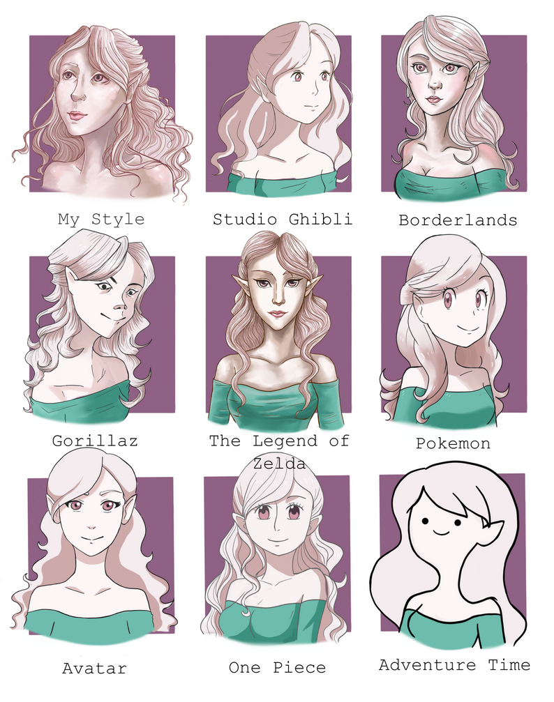 Different Art Style Challenge by Eliserys on DeviantArt