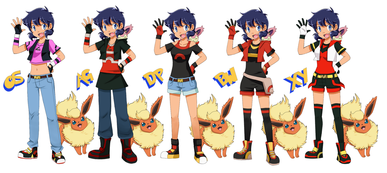 Sarha Pokemon Outfits by SkyDrew on DeviantArt