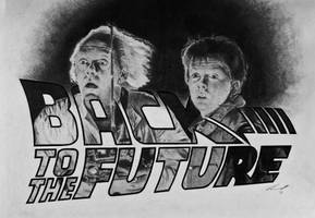 Doc Brown and Marty McFly - Drawn in Pencil