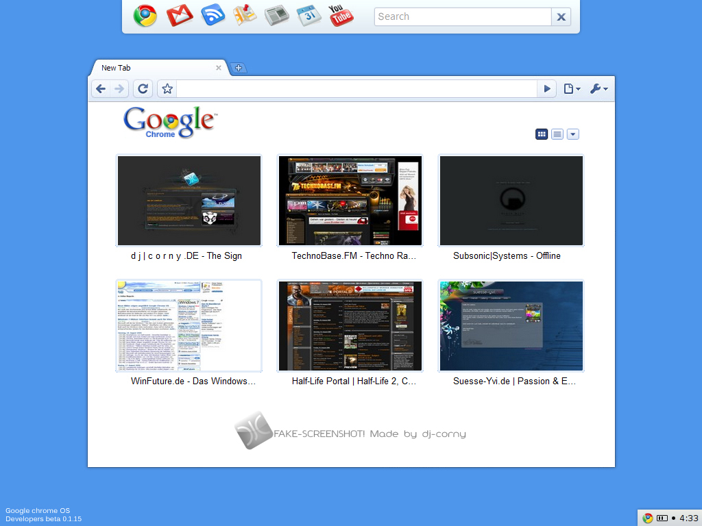 Google Chrome OS - Fakescreen