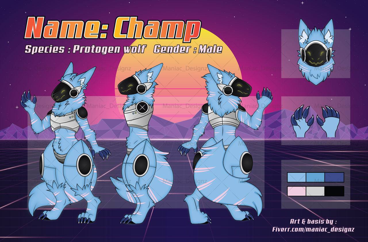 Champ-protogen-ref-sheet by Maniacdesignz on DeviantArt