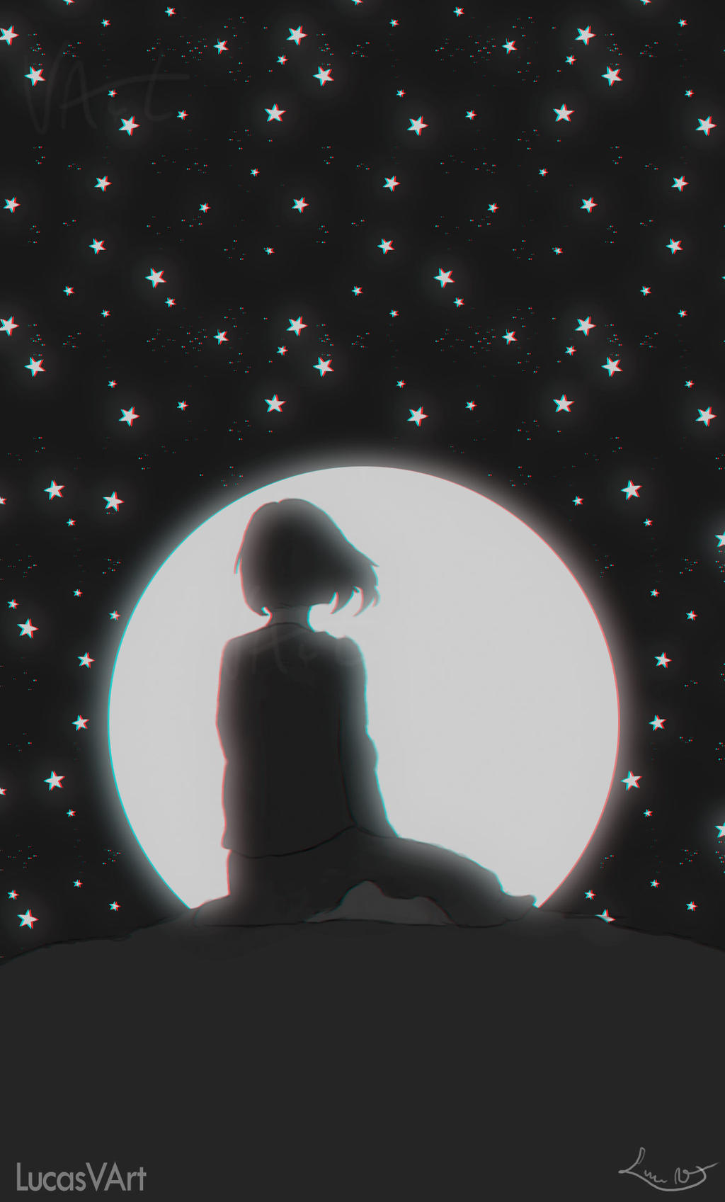 Alone with the Moon by LucasVArt on DeviantArt