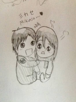 Eren and Mikasa baby version