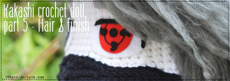 Kakashi crochet doll free pattern - Part 5 -Final