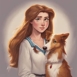 Lassie as a human girl