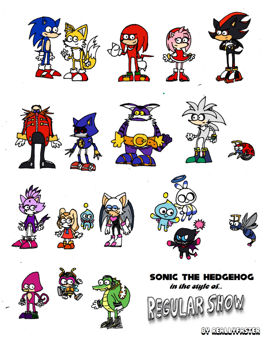 Sonic in Regular Show style