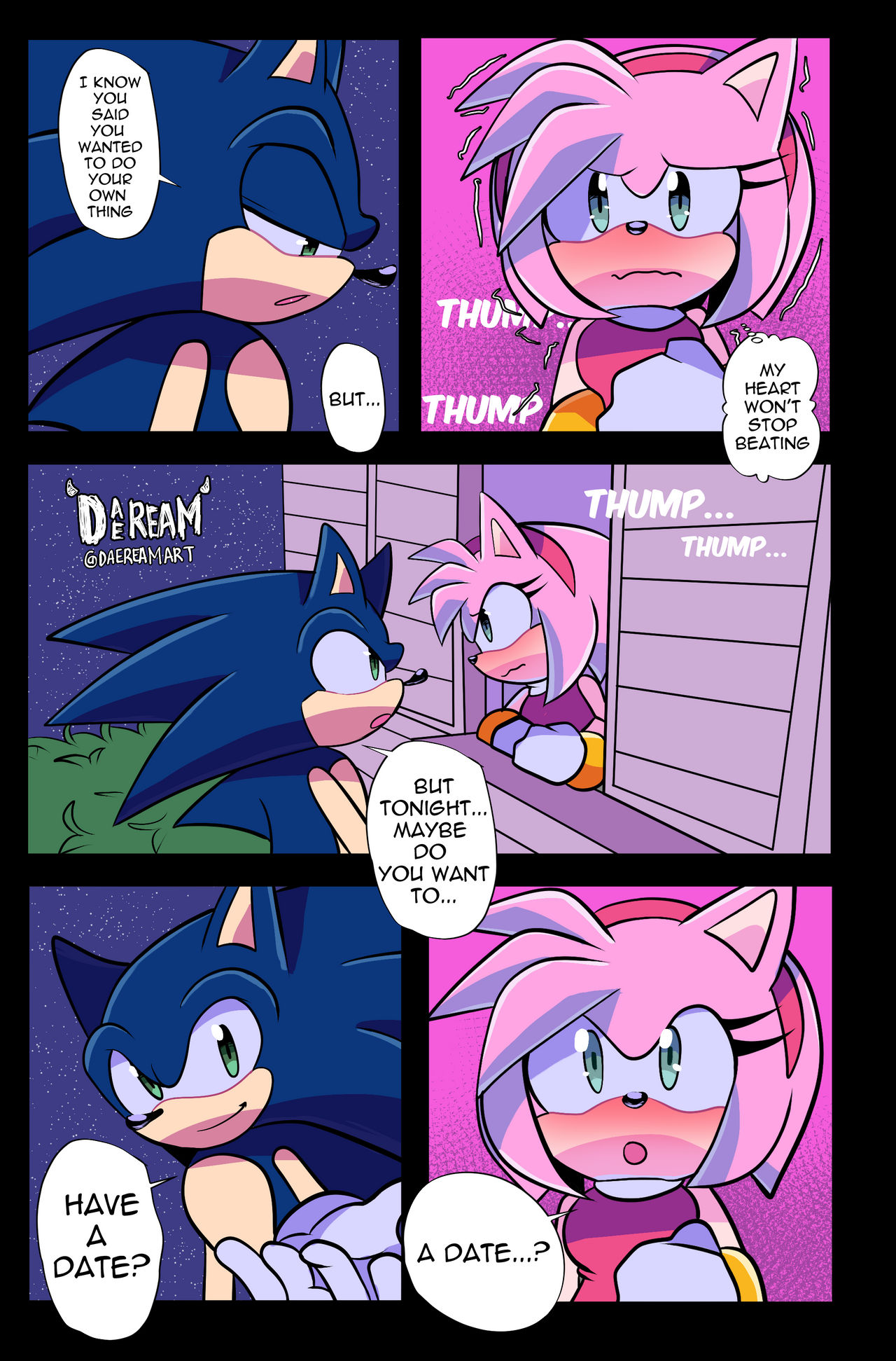 Daeream on X: First Part of my Sonamy Comic, 2k Special! There a