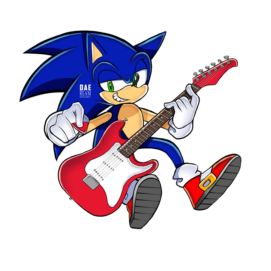 Sonic Rocker Sonic the hedgehog with electric guitar by Deaream on DeviantArt