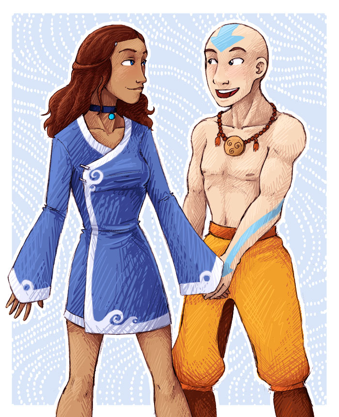 Aang+Katara -- older, hotter