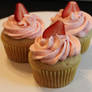 Vanilla Strawberry Buttercream Cupcakes