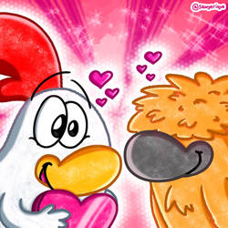 Valentine chickens!