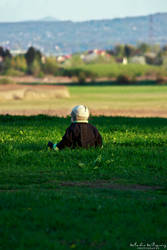 Child looking to the future