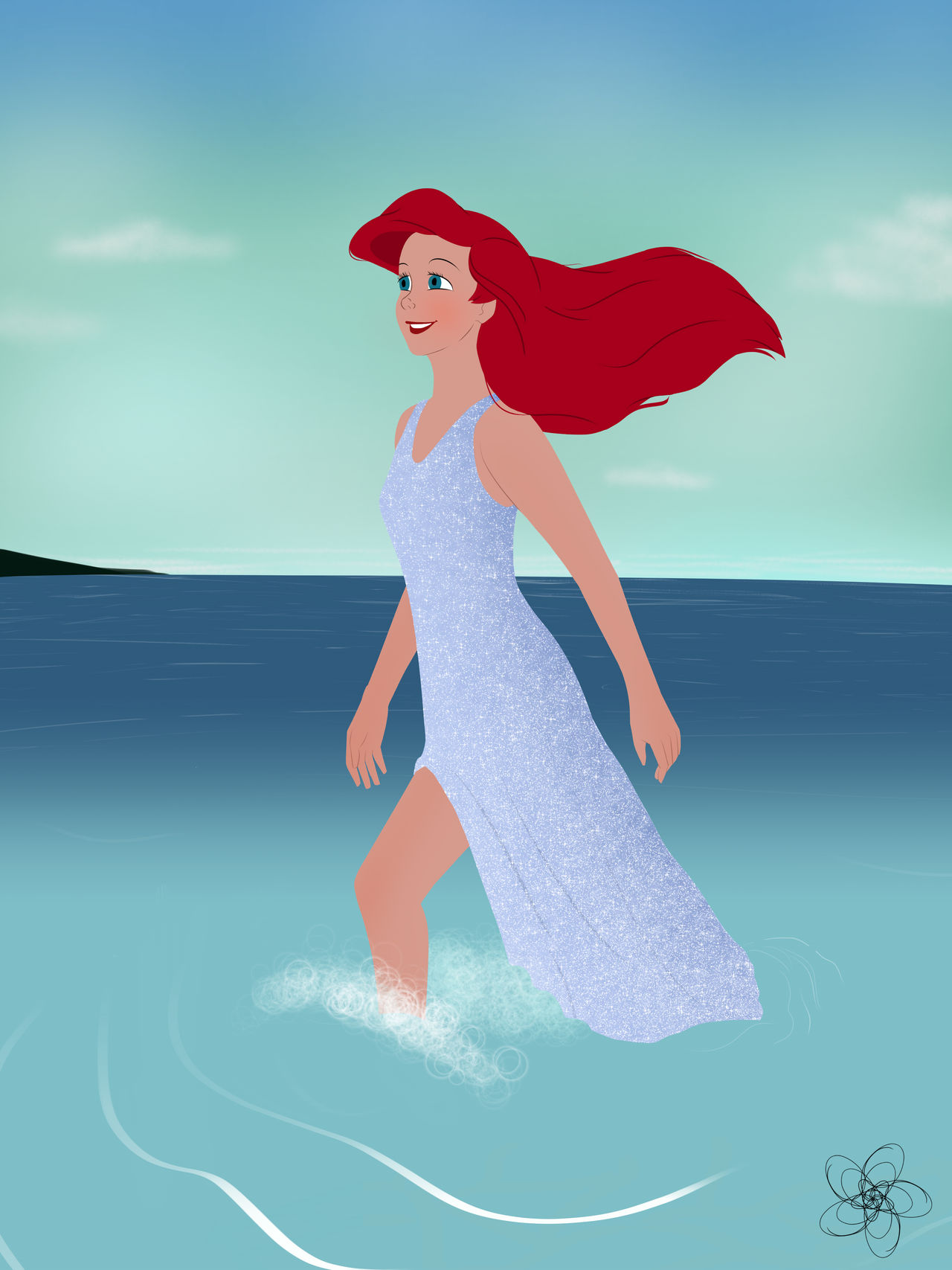 ariel's dress when she comes out of the water Creating Ariel's Victory Gown