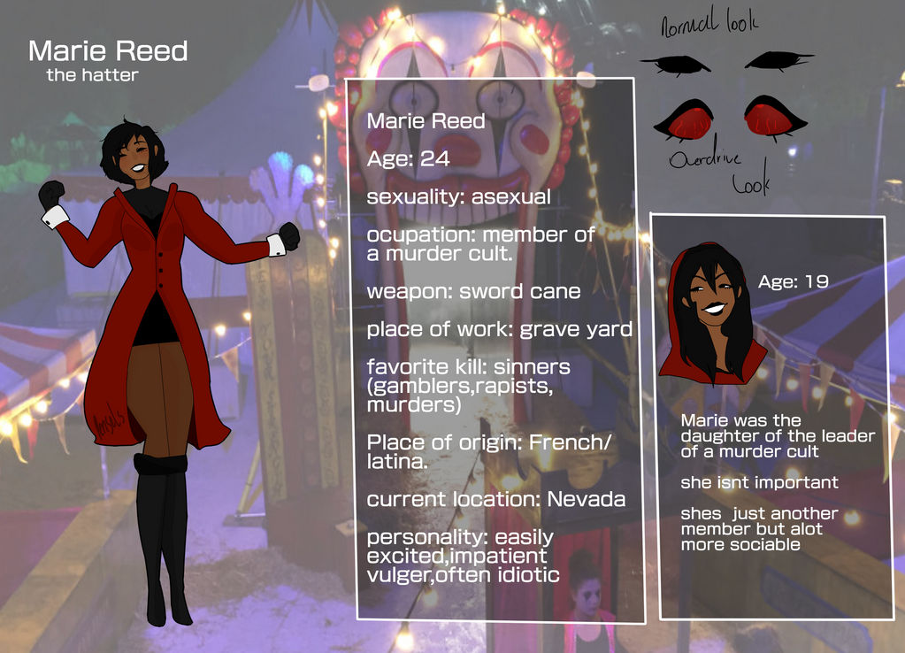 Marie Reed Plan Marie Reed Ref by AccurateArtistic on DeviantArt