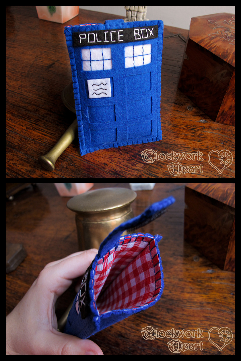 Tardis - Felt Cell Phone Case