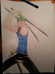 Roronoa Zoro drawing colored