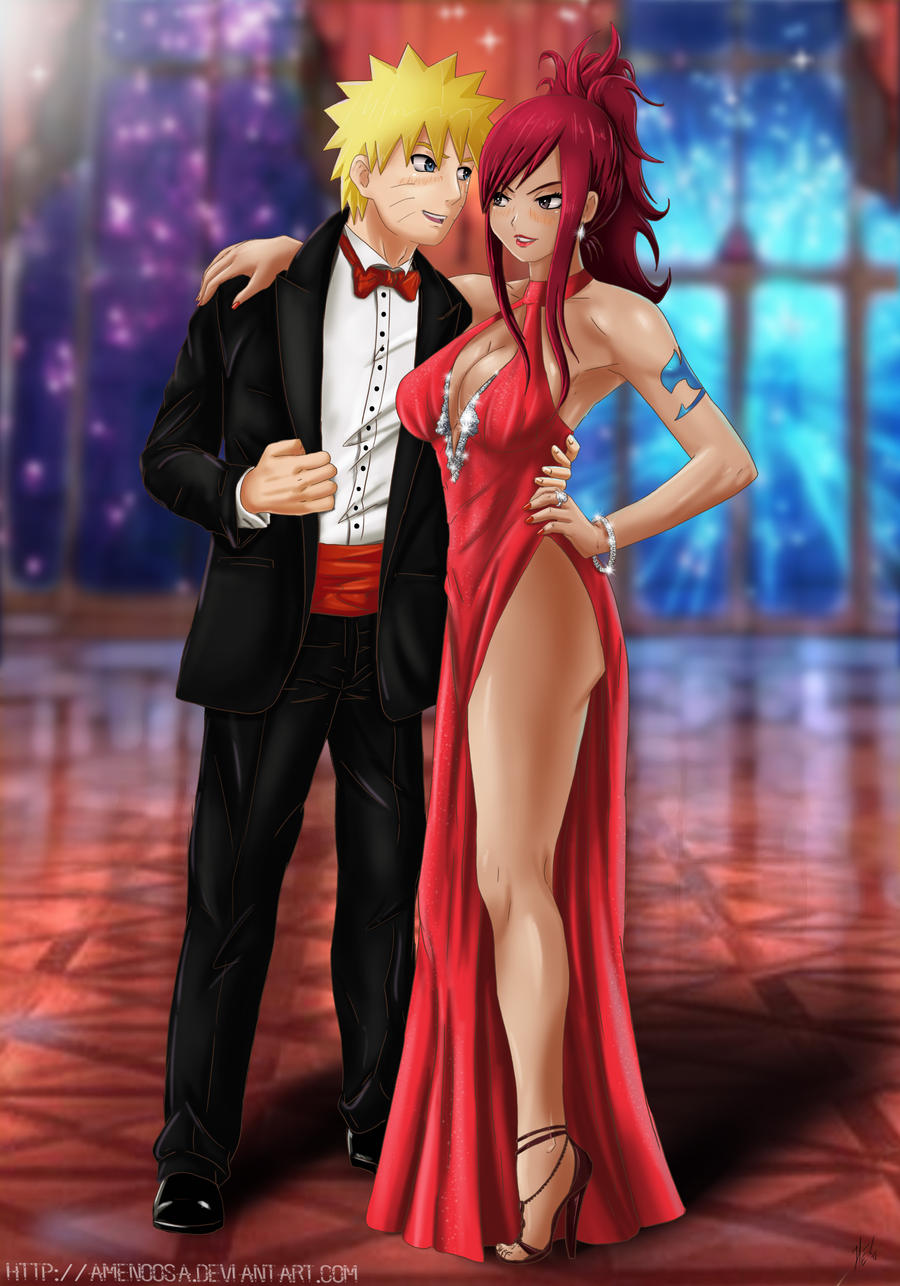 Commission Naruto x Erza A magical night by Amenoosa on DeviantArt