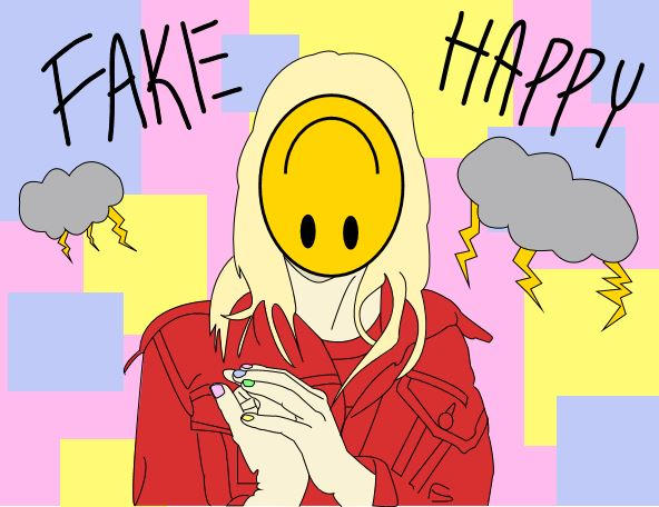 Fake Happy by kenzieroseart on DeviantArt