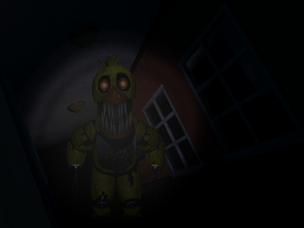 Fnaf 4 Chica Png Black And White Download - Fnaf Withered Chica