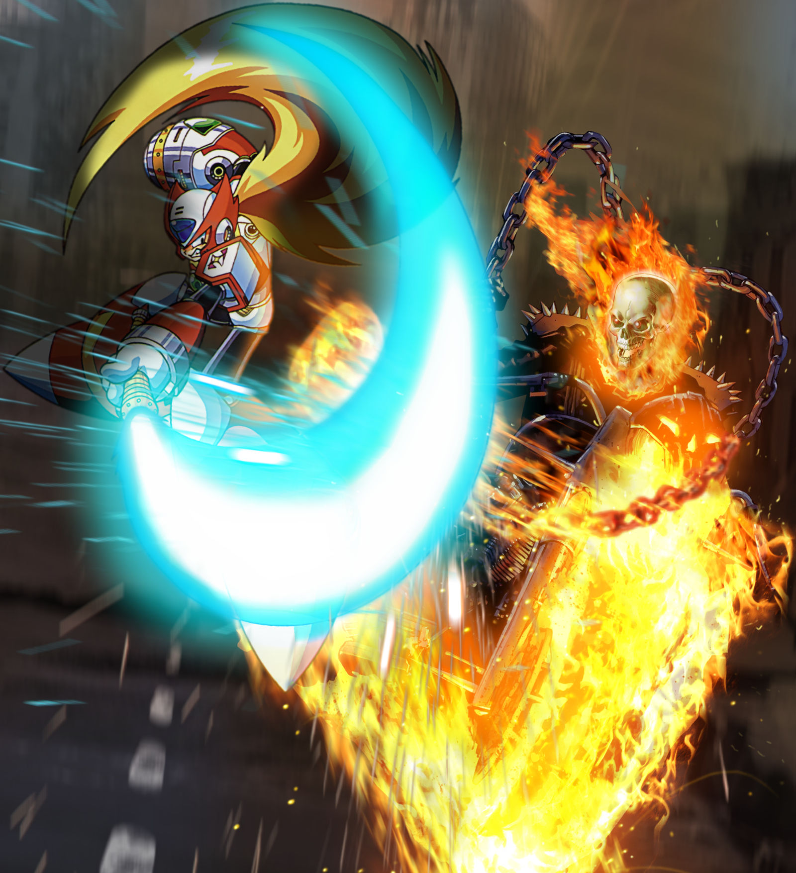 Zero Ghost Rider Random: Zero VS Ghost Rider by Ziti-Man-Mario on DeviantArt