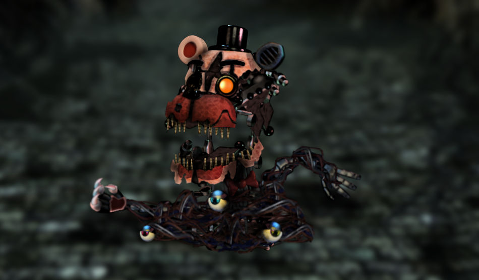 Editnightmare Molten Freddy - Nightmare Molten Freddy, HD Png Download -  663x963(#6440252)