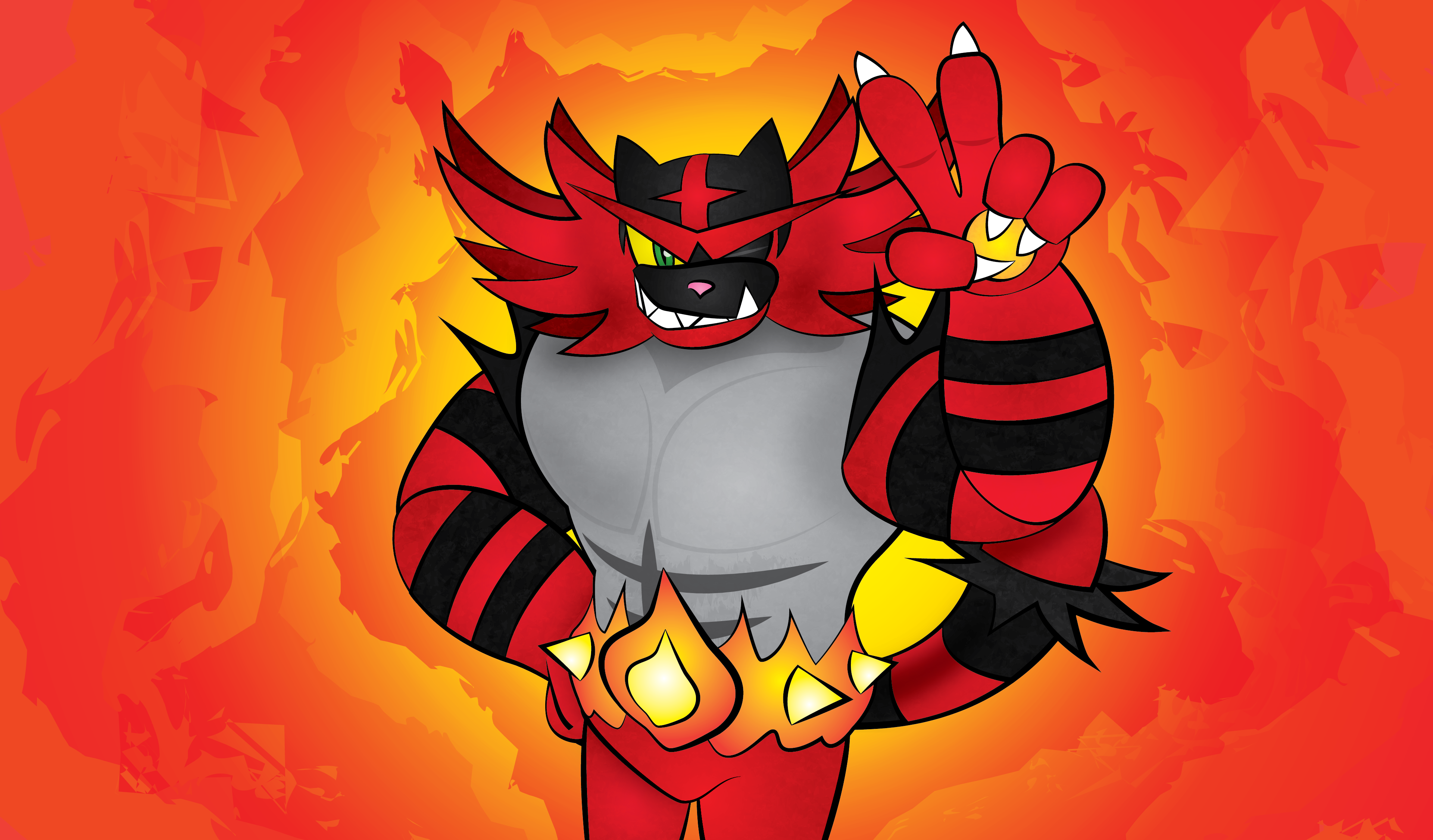 Chibi Incinaroar Adobe Illustrator: Incineroar by MegaMario2001 on DeviantArt