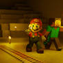 3D Render: Mario and Steve