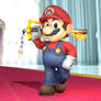 3D Render: Mario with a Keyblade