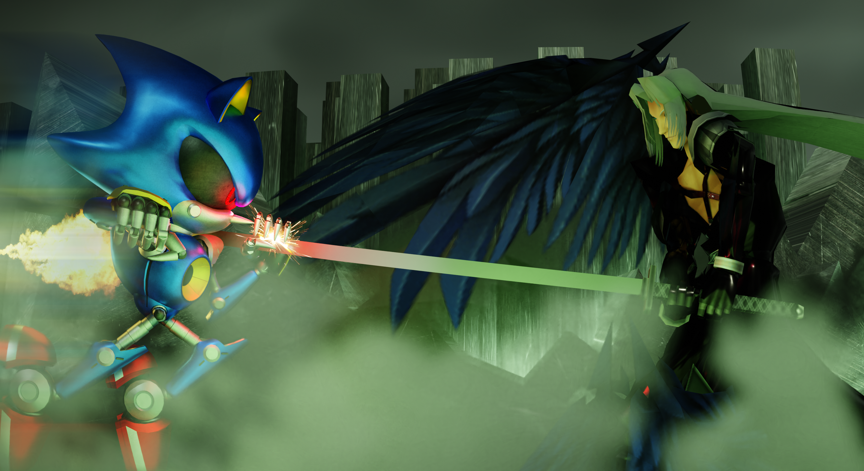 Metal Sonic VS Sonic the Hedgehog Mr.Sheogorath - Illustrations