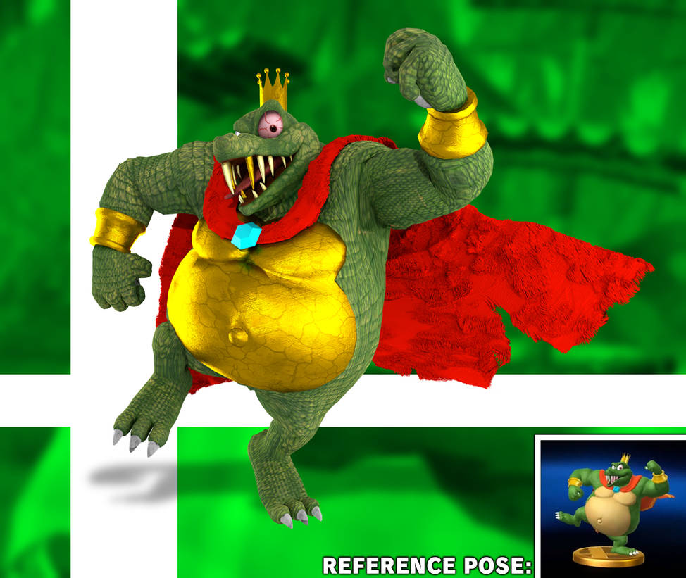 3D Render K Rool Smash 4 Trophy Remake by MegaMario2001 on DeviantArt
