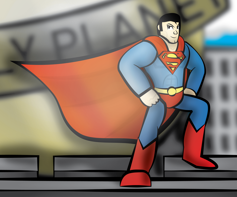 Adobe Illustrator: Superman by MegaMario2001 on DeviantArt