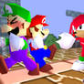 3D Render: Smash Remix and Knuckles