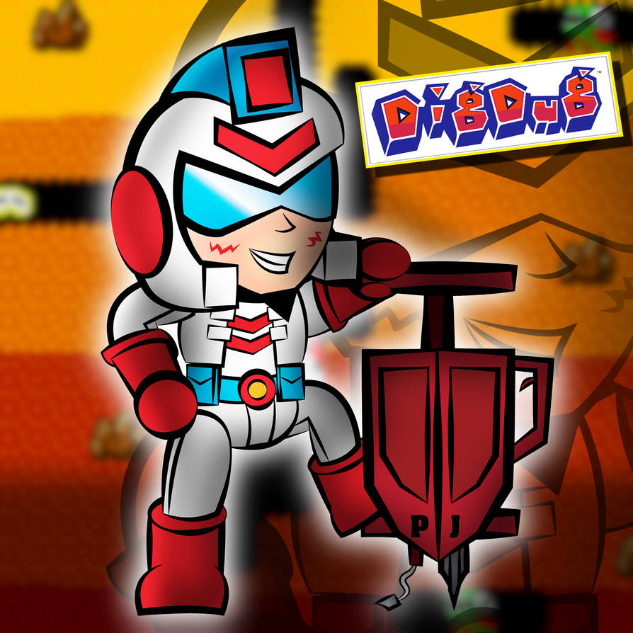 Digging Machine Mario Adobe Illustrator: Chibi Dig Dug by MegaMario2001 on DeviantArt
