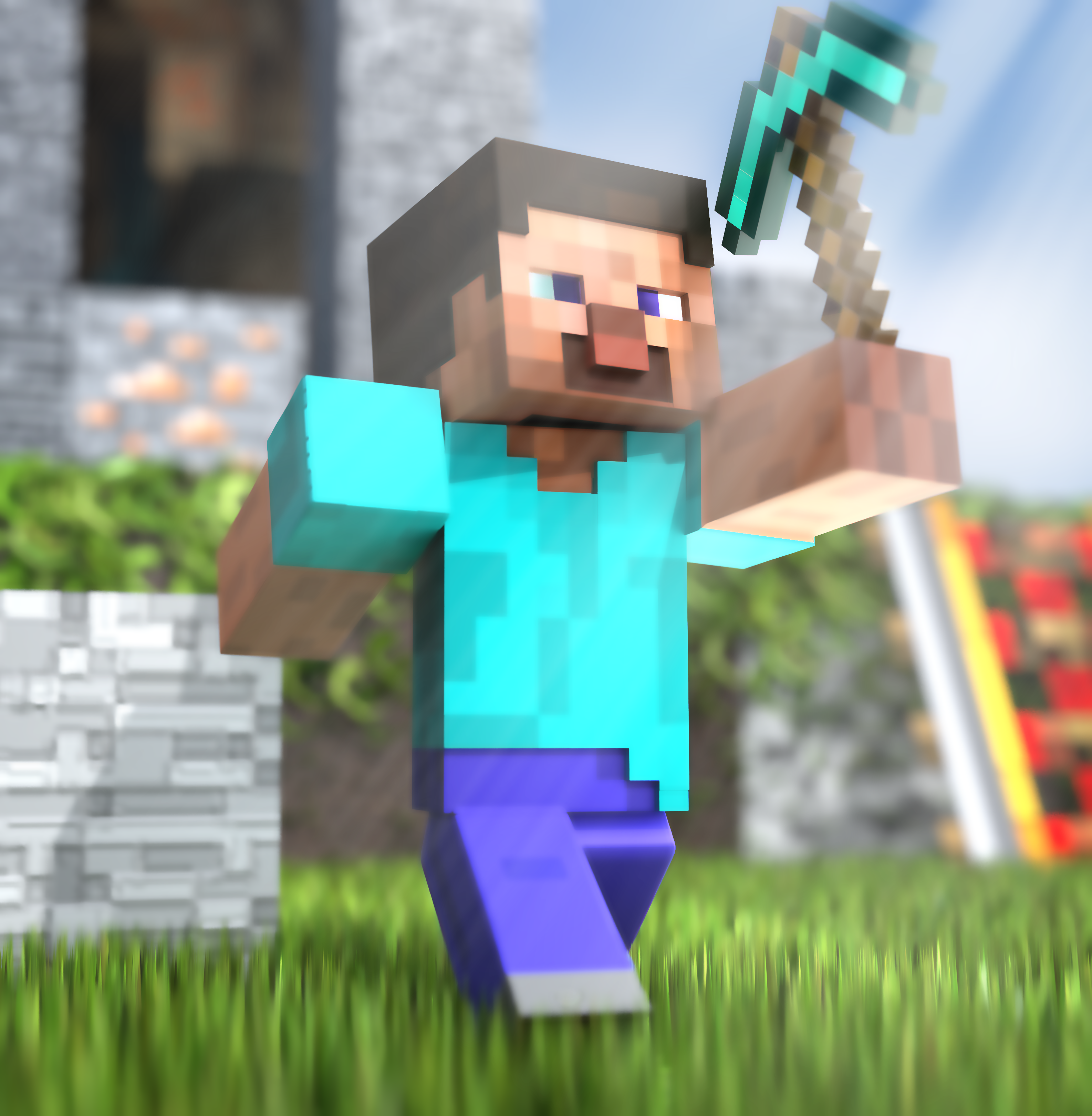 Minecraft Steve Rendering 3D Render: Steve (Minecraft) by Ziti-Man-Mario on DeviantArt