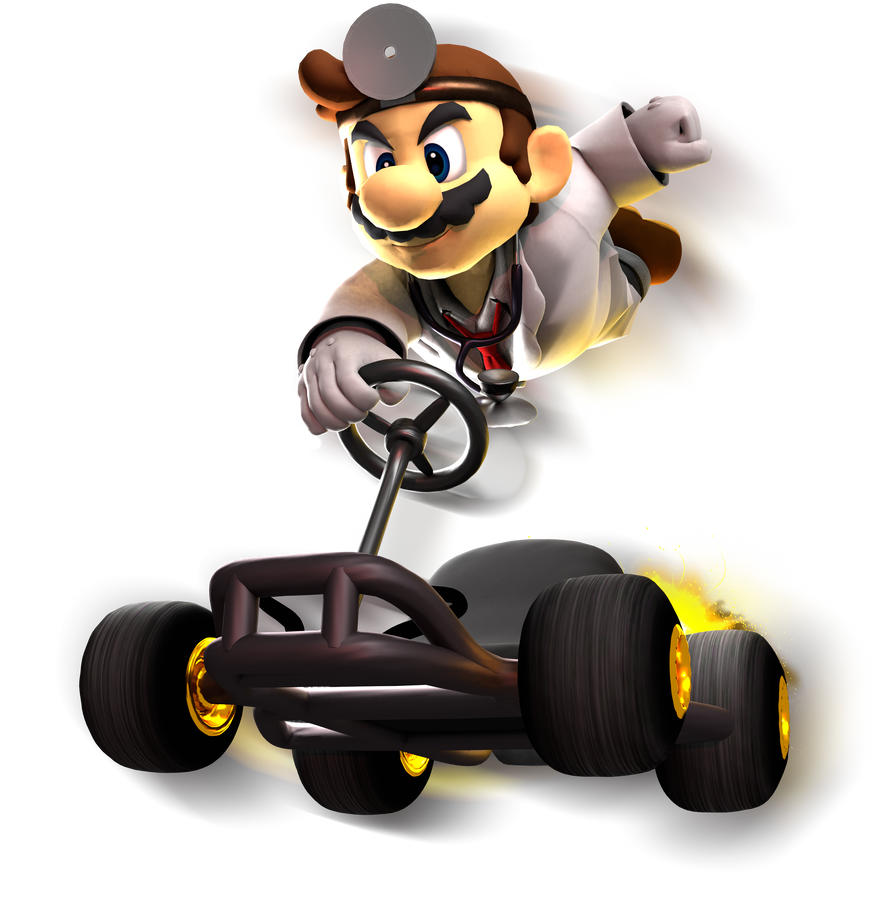 Mario Back Render 3D Render Remake: Dr. Mario in Mario Kart by MegaMario2001 on DeviantArt