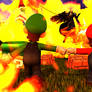 3D Render Mario and Luigi VS Sephiroth