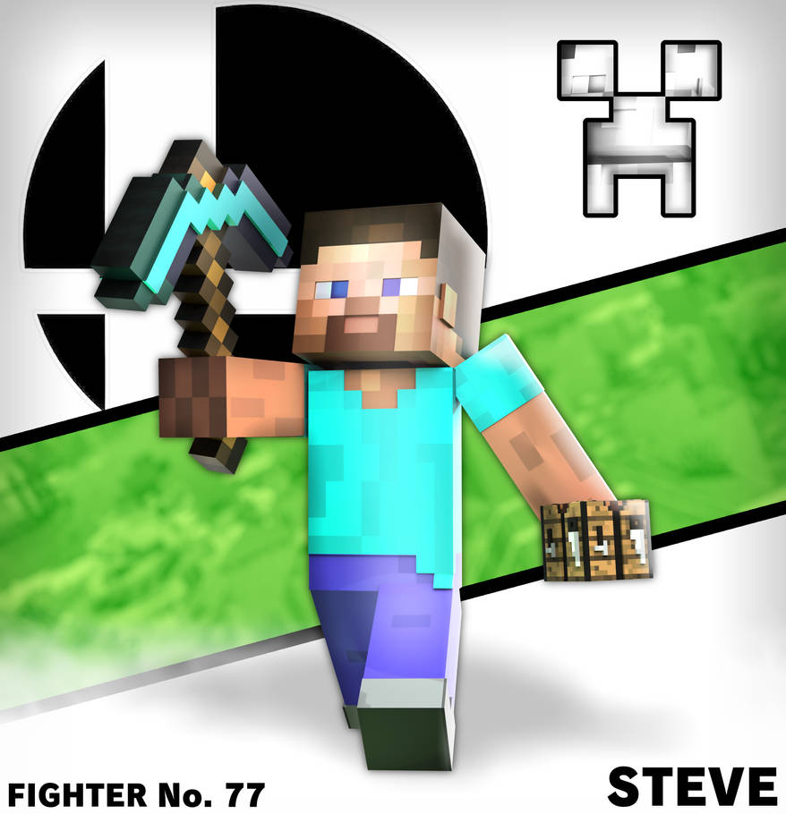 Smash Render: Steve (Minecraft) by MegaMario2001 on DeviantArt